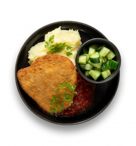 Turkey schnitzel with tomato salsa